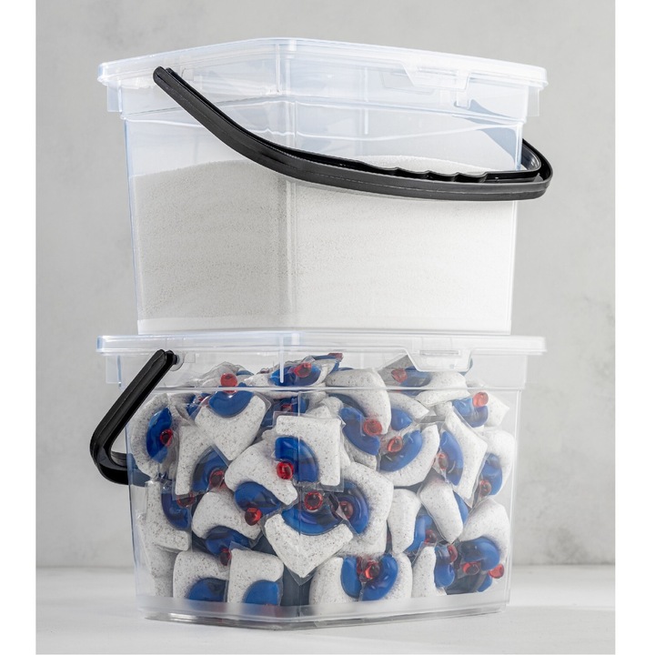 Комплект от 2 контейнера за храна, UnicUtil, Модерно стилен, Бял