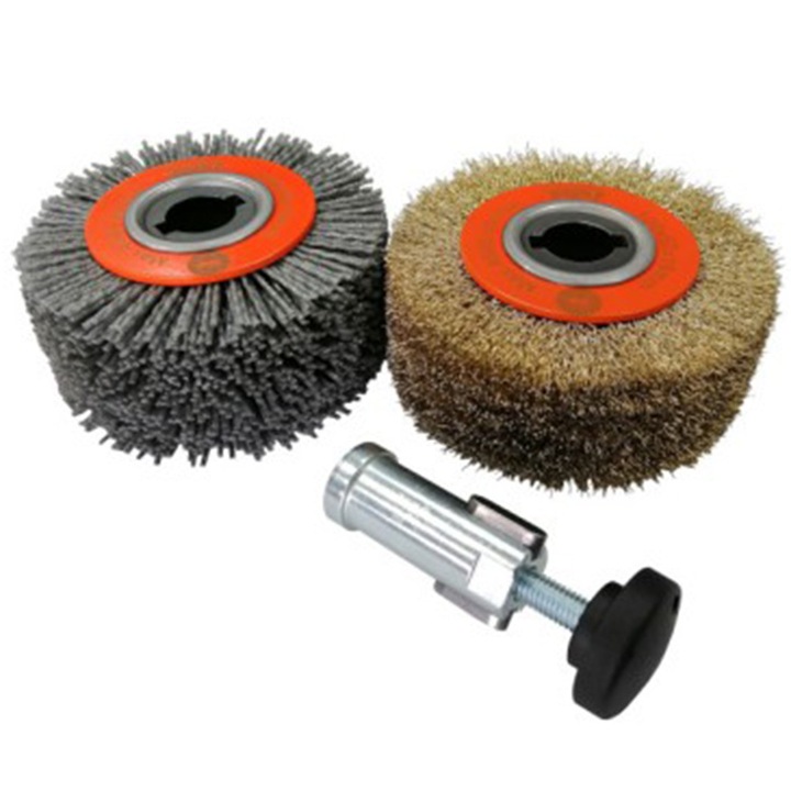 Set pentru postarzarea lemnului cu 3 perii, GLOB TOOLS GS05-13, 50mm, compatibil cu slefuitoare unghiulare
