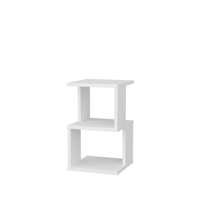 Noptiera, Regal Luxury, UnicUtil, 30 x 30 x 49 cm, Alb