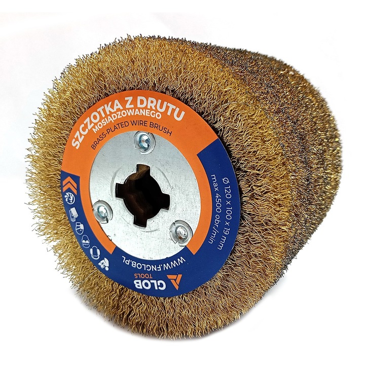 Scheta de postarzare a lemnului GLOB TOOLS, 100x100x19 mm, set 1 buc.