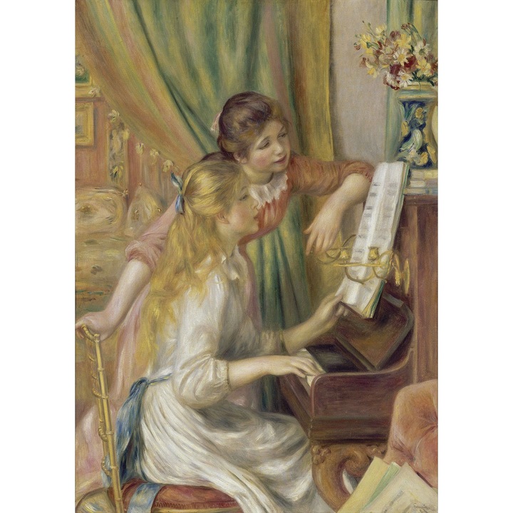 Пъзел 1000 части Bluebird Puzzle - Огюст Реноар: Млади момичета на пианото, 1892 (Art-by-Bluebird-F-60315)