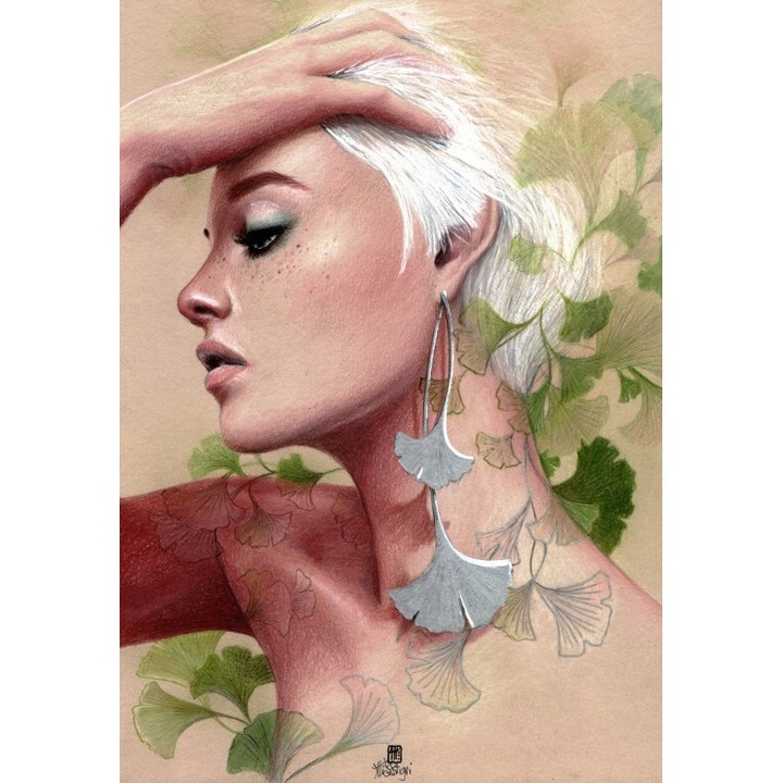 Puzzle 1000 piese Grafika - Misstigri: Gingko (Grafika-F-32578)