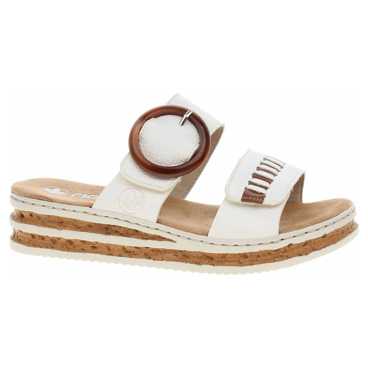 Papuci dama Rieker 62993-80, 40, alb