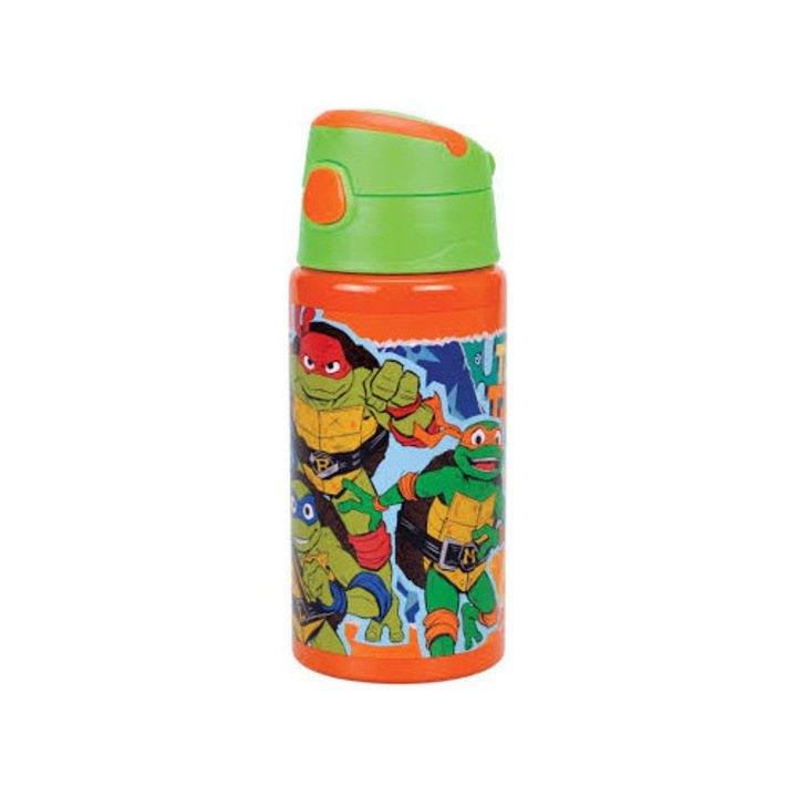 Tini Nindzsa Teknőcök Pizza Power alumínium kulacs akasztóval 500 ml