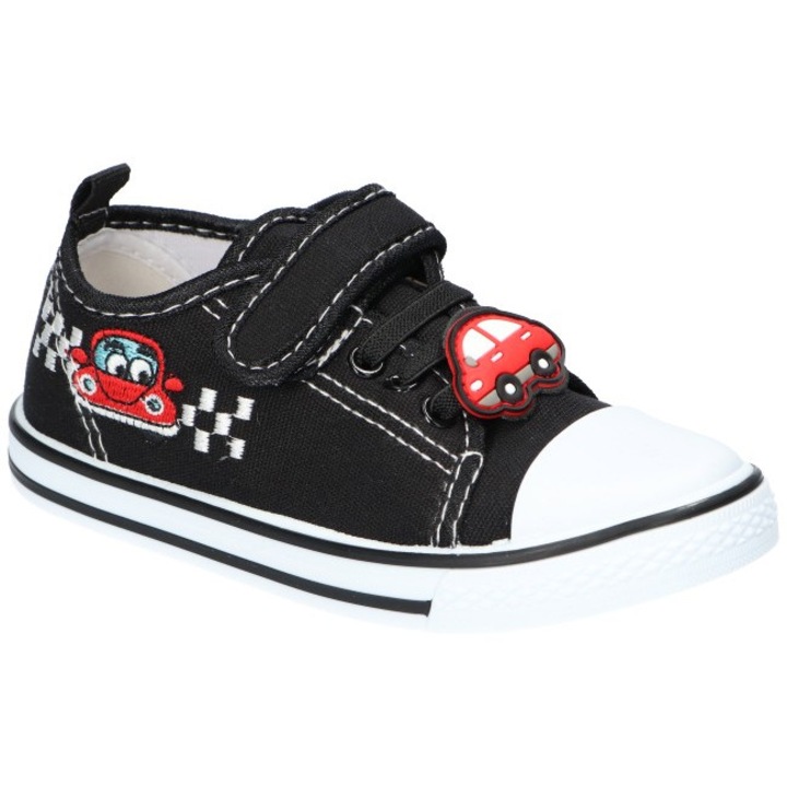 Детски маратонки, American Club, Ten166, стелка от естествена кожа, Черен