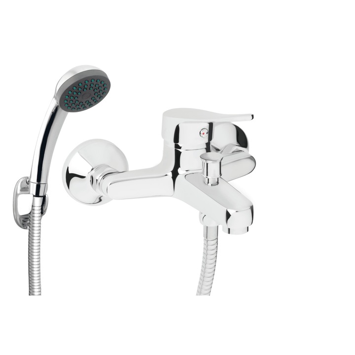 Baterie baie pentru cada / dus, Ferro Deco BDC11 + accesorii, montaj aplicat, monocomanda, finisaj cromat