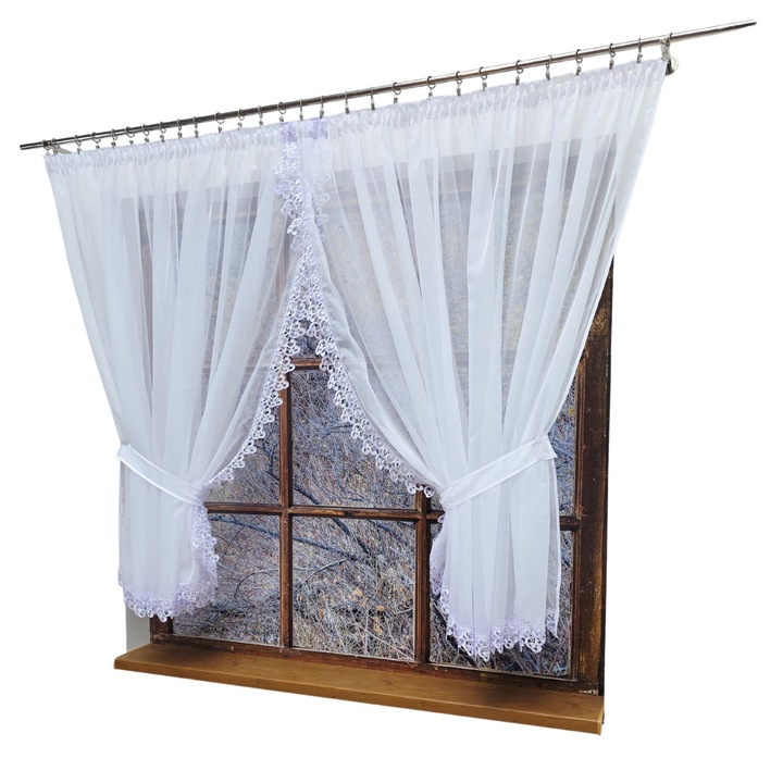 Завеса Aurelia 400x180, бяла