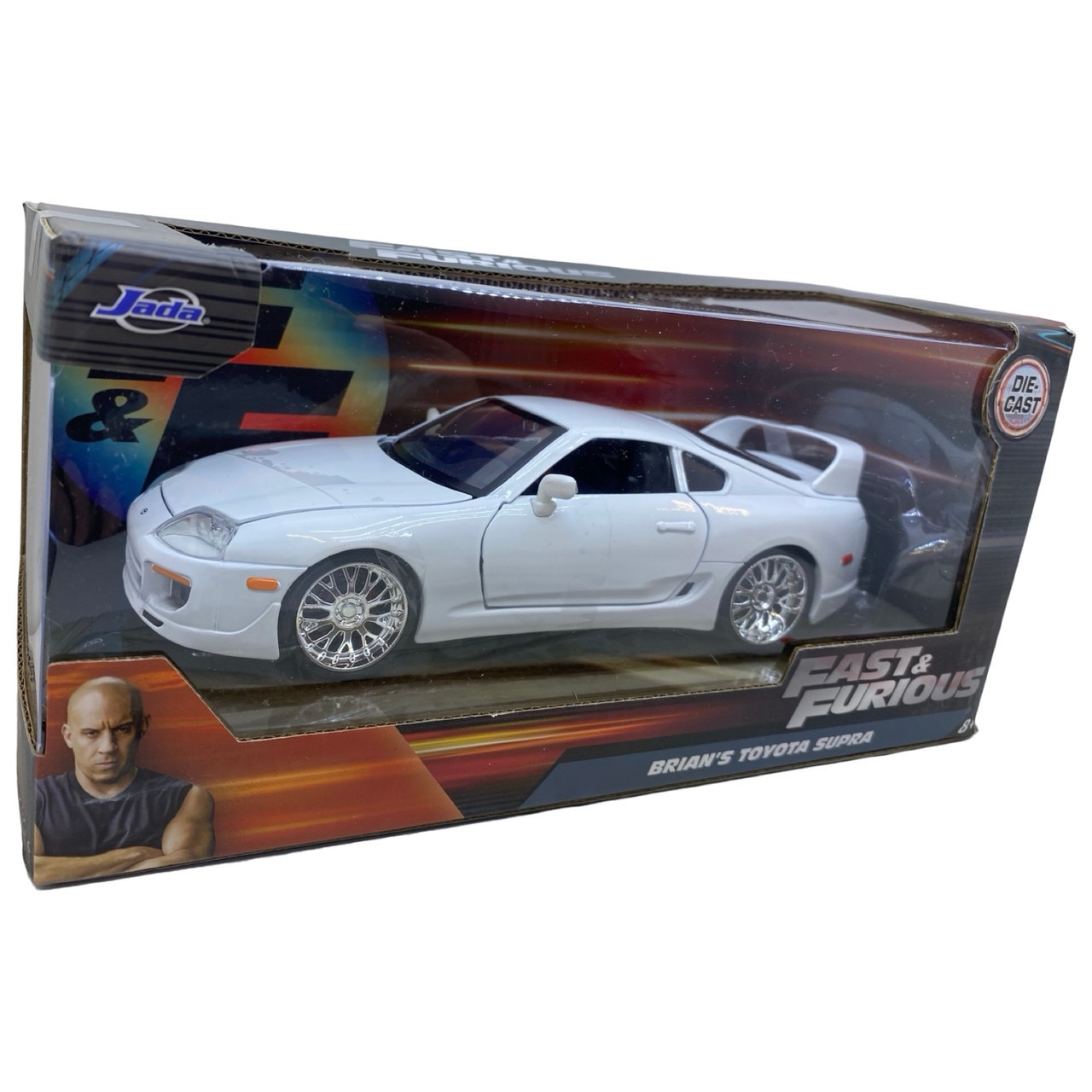 Macheta Toyota Supra alba 1995 fast and furious 7 1:18 - eMAG.ro