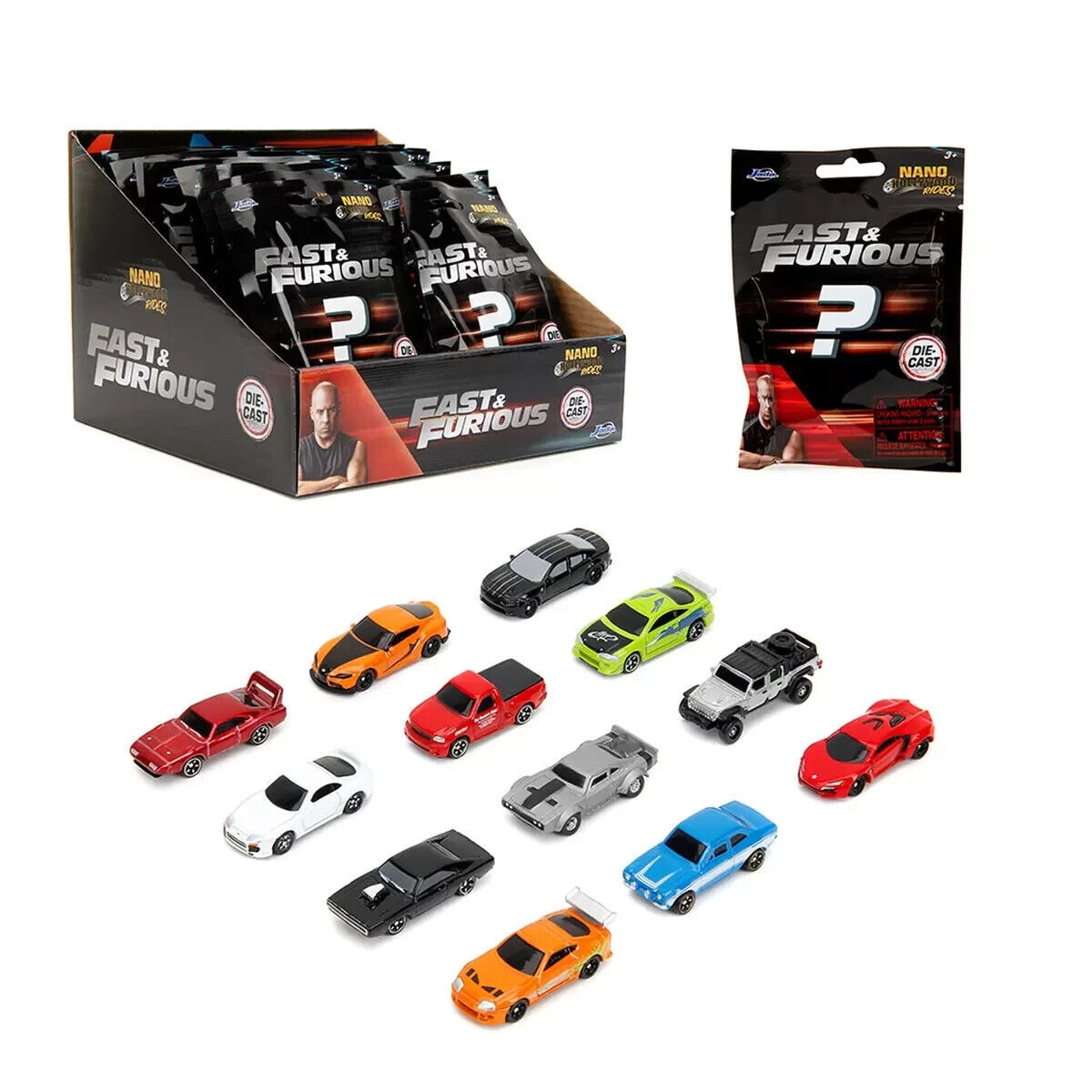 Fast & Furious ミニカーセット Machete Fast and Furious nano cars plic surpriza - eMAG.ro