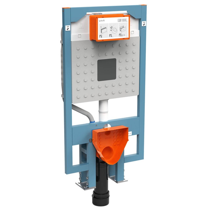 Rezervor WC incastrat montaj rapid 3/6 lt pentru pereti usoare din gipscarton 8cm, montaj pe pardoseala | 768-4800-01