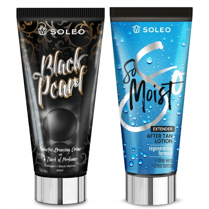 Set Soleo Black Pearl & Balsam So Moist pentru Opalizare si Ingrijire Intensa a Pielii