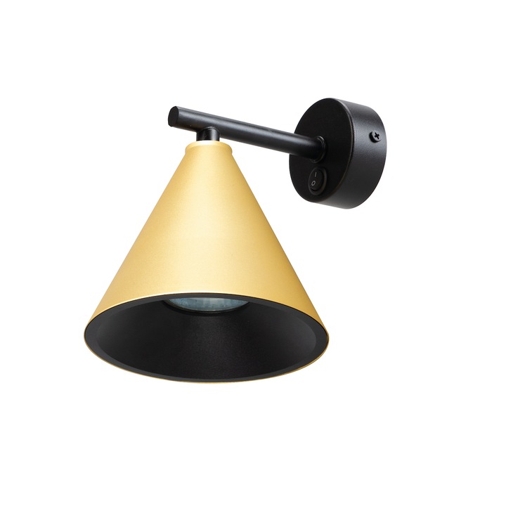 Kinkiet конус, 1xGU10, златен, комплект с 5 години гаранция