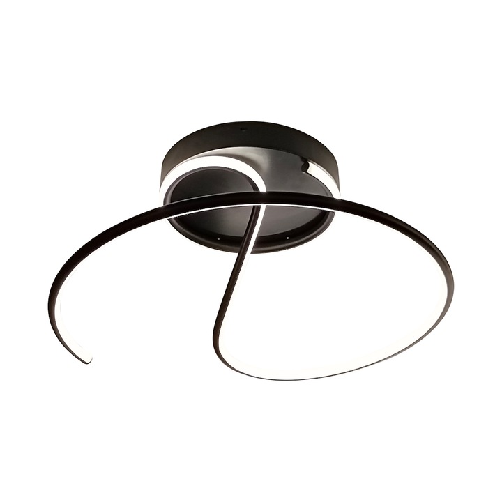 Mennyezeti LED Delta, Milagro, 30W, 1950lm, fekete, 50x50x15cm