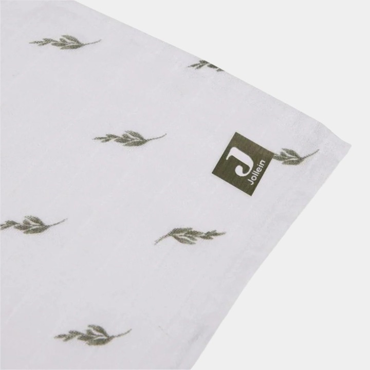 Biopamut muszlin, 115 x 115 cm, Olajzöld