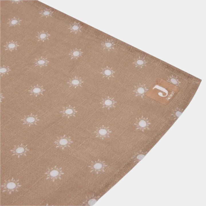 Biopamut muszlin, 115 x 115 cm, Sun keksz