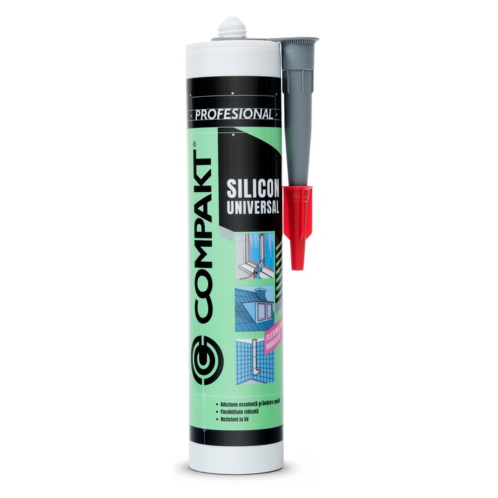 Silicon universal Compakt, gri, interior / exterior, 280 ml