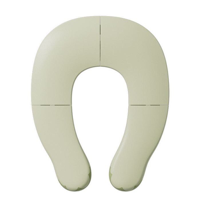 BOMSTOM összecsukható hordozható WC-szűkítő gyermekeknek, csúszásgátló tapadókoronggal, biztonságos anyag (PP+TPR), zöld