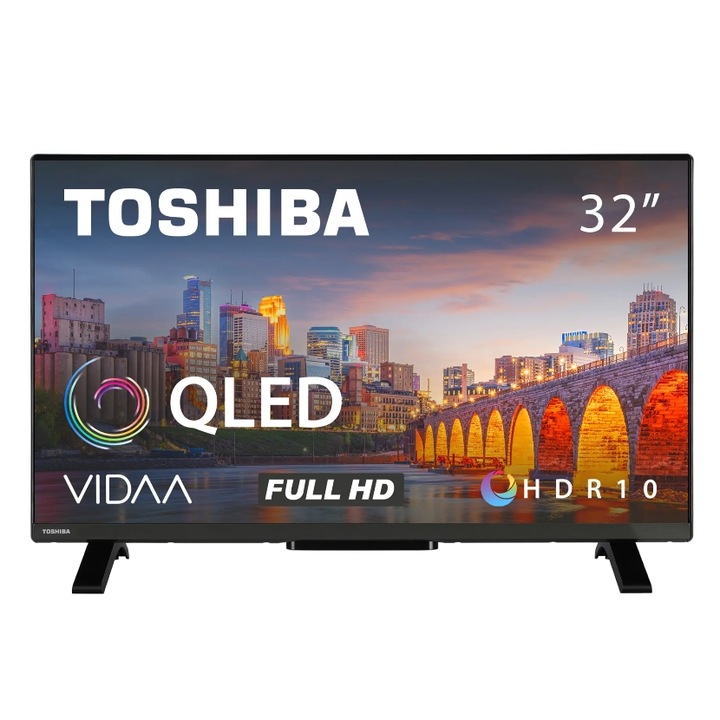 Televizor QLED Toshiba 80 cm 32" 32QV2F63DG, Full HD, Smart TV, WiFi, CI+