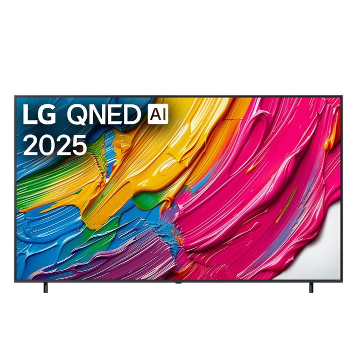 Телевизор LG 86QNED80A3A, 86" 4K QNED HDR Smart TV, 3840x2160, DVB-T2/C/S2, Alpha 7 AI Processor, HDR10 / HLG, webOS 25 ThinQ, VRR / ALLM / HGiG, 4K Upscaling, WiFi 5, Voice Controll, Bluetooth 5.1, AirPlay 2, LAN, CI, HDMI, SPDIF, Google Cast 86QNED80A3A