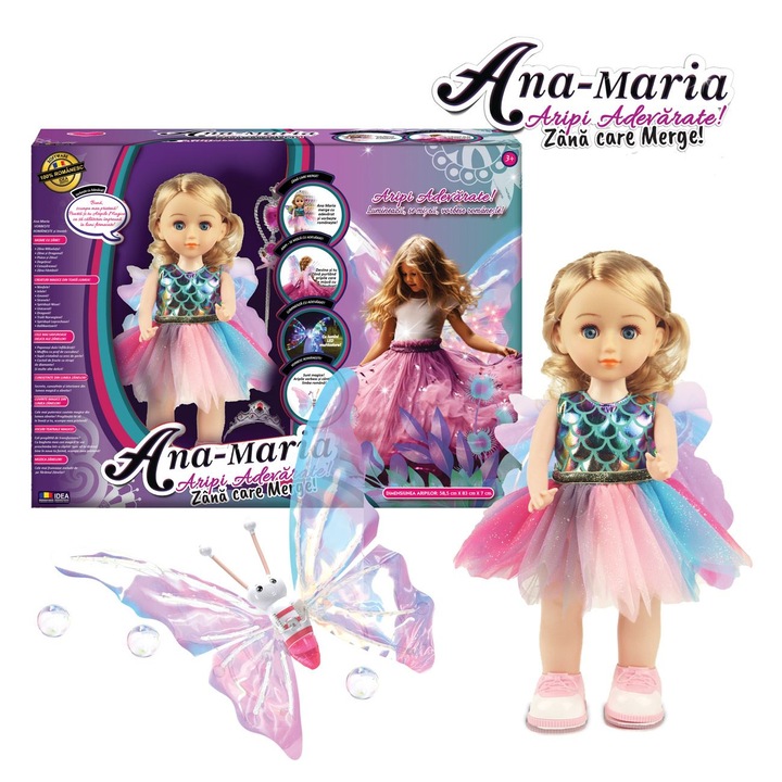 Papusa Ana Maria Zana cu Aripi Adevarate - Idea