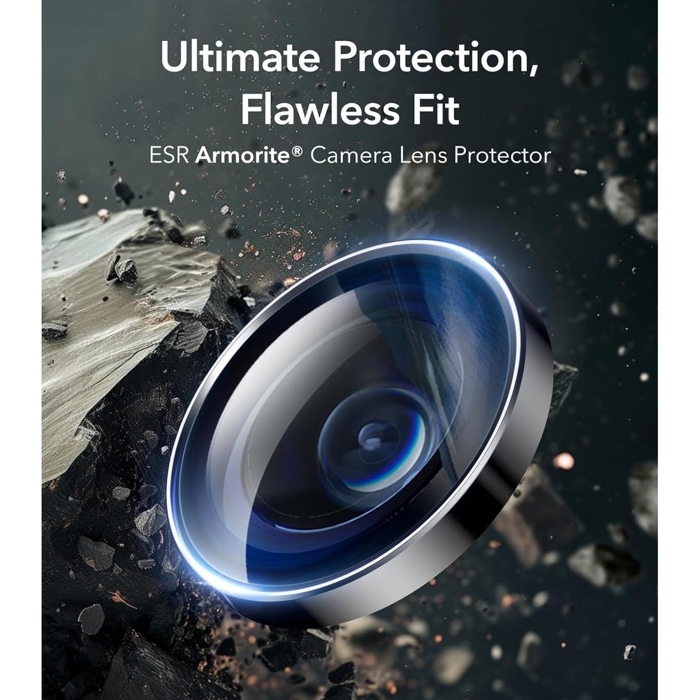 3 Pack Lens Protector for Samsung Galaxy S25 Ultra, OTTOOPPXIN®, 9H Hardness, Full Coverage, Aluminum, Aircraft-Grade Tempered Glass, Black
