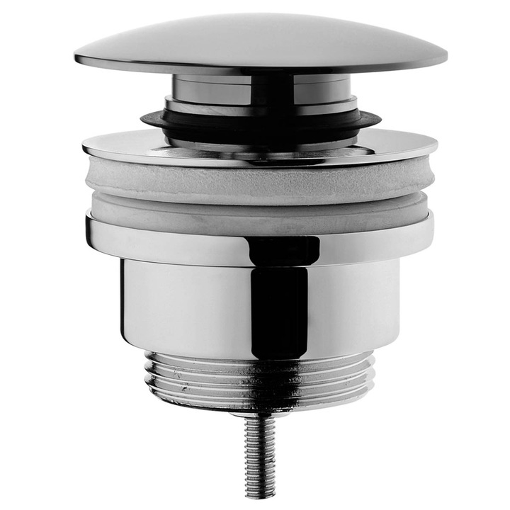 Univerzális, nyomásra nyitható króm leeresztő szelep, A45149