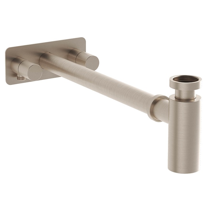 Сифон за мивка, симетричен, розетка, полиран никел, колекция сифони, A4515934