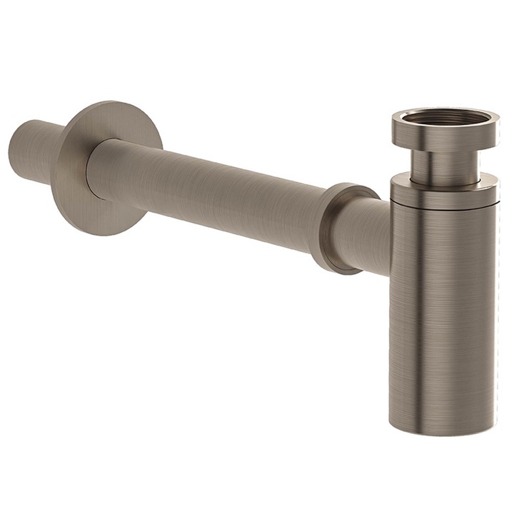 Mosogató lefolyószifon T típusú, Szennyvízgyűjtő, szálcsiszolt nikkel, A4512334