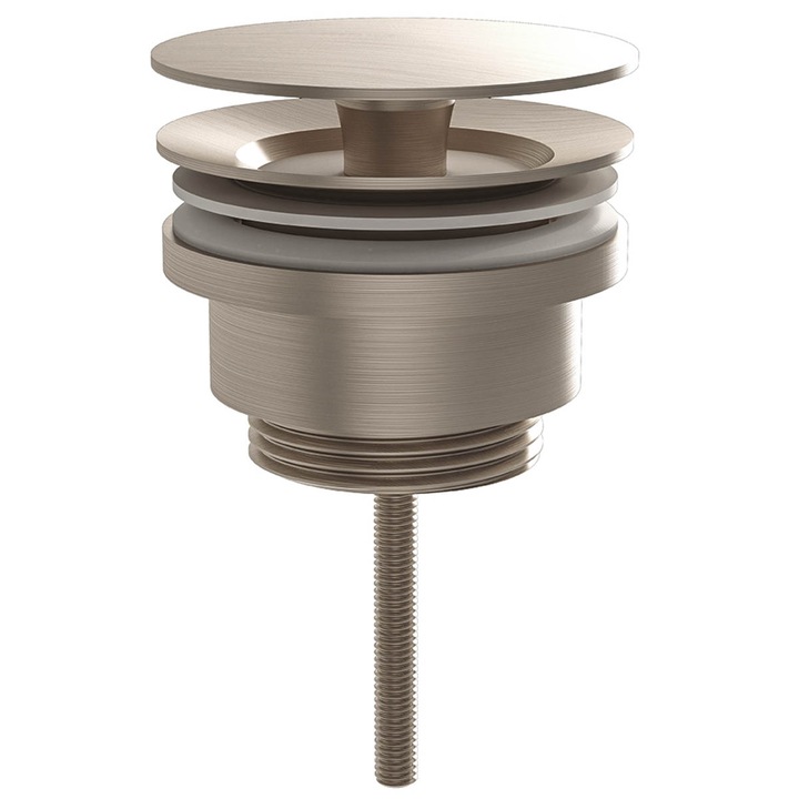 Univerzális, nyomásra nyitható, szálcsiszolt nikkel leeresztő szelep, A4514934