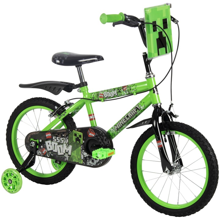 Bicicleta pentru copii Huffy 16" Minecraft 21404W VERDE