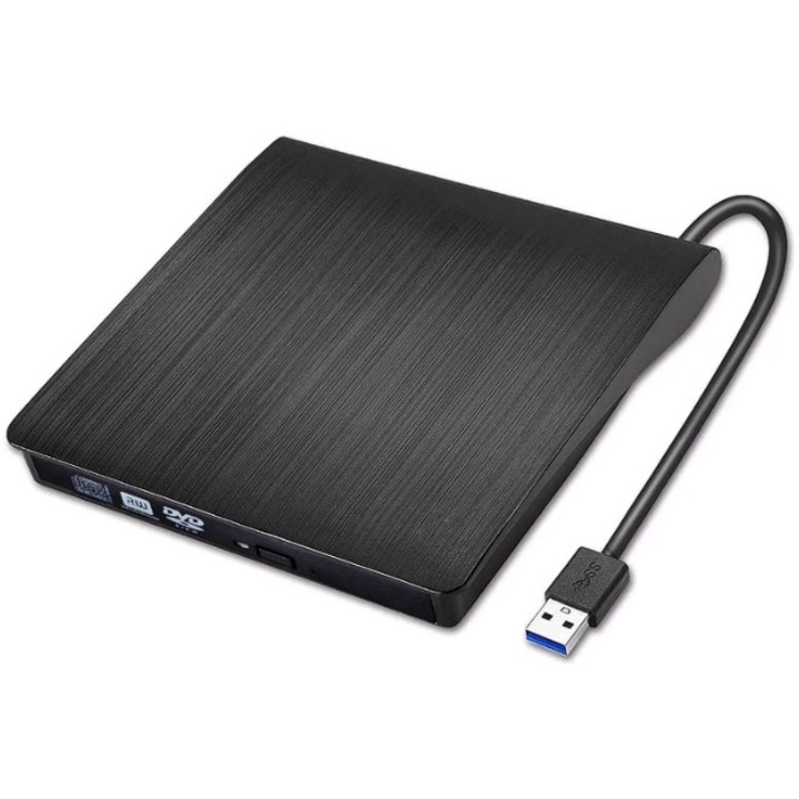 Външно DVD записващо устройство, USB 3.0, Външно оптично устройство, CD/DVD, CD-RW/DVD-R, Черен