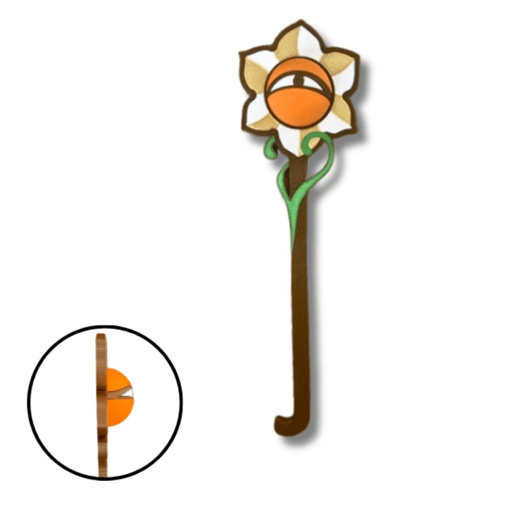 Figurina Sceptru Pure Vanilla Cookie – Cookie Run: Kingdom, accesoriu de plastic, multicolor, printat 3D, 280 x 80 x 25 mm