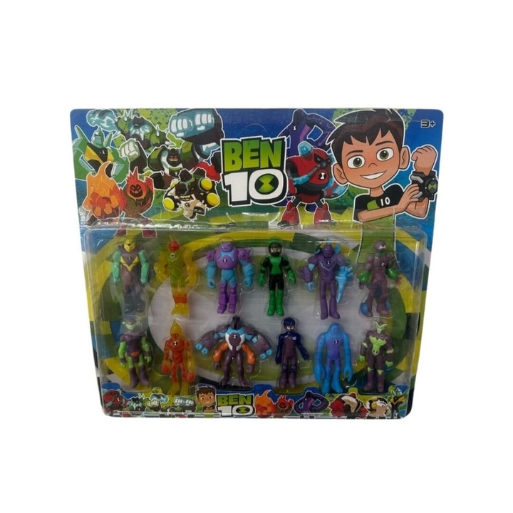 Set 12 figurine AYDE, Ben 10, multicolor, 8 cm
