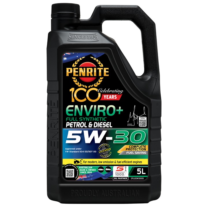 Ulei motor premium, Penrite Enviro+, 5W30, full sintetic, 5 litri