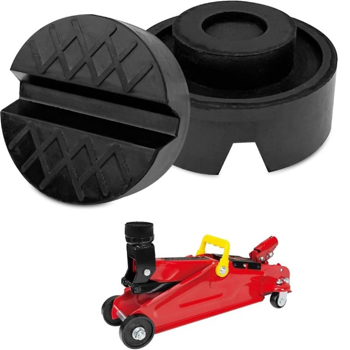 FngyuyeUIB Pack of 2 Car Jack Rubber Pad, Rubber Pad Lifting Platform with Grooves, Bottle, Universal Car