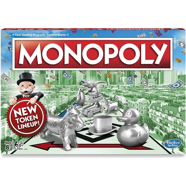Настолна игра Monopoly Rqiurpn, 2-6 играчи, 8+ години, многоцветна, 5x26.7x26.7 см