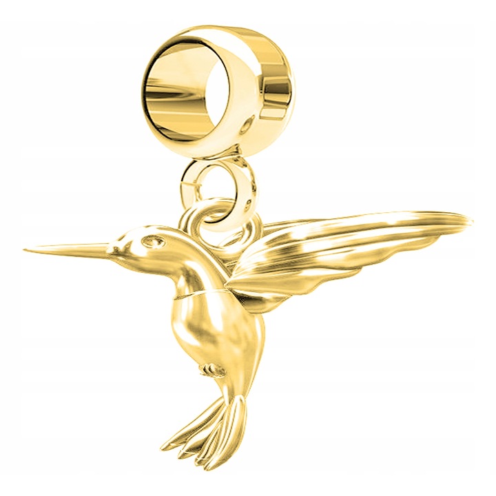 Pandantiv Modular Pentru Bratara, Larezo, Argint, Esantion 925, Placat Cu Aur 999 (24 Karate), Motiv Animal, 24.5 mm x 0.9 cm x 2.41 cm, In Cutie Cadou, Aur