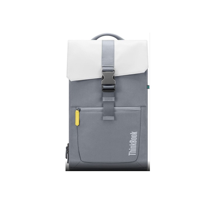 Rucsac Pentru Laptop, Lenovo, Thinkbook Plus Gen 3, Poliester Reciclat, Dimensiune Maxima Ecran: 17 Inch, Durabilitate, Rezistenta Atmosferica, 40.9 cm X 23.1 cm X 1.78 cm, Culoare: Gri
