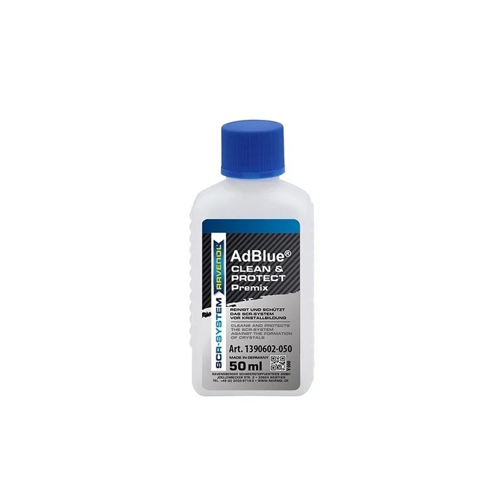 Aditiv RAVENOL Clean & Protect Premix de curatare pentru sistemele AdBlue si cu catalizatori SCR concentrat 50ml