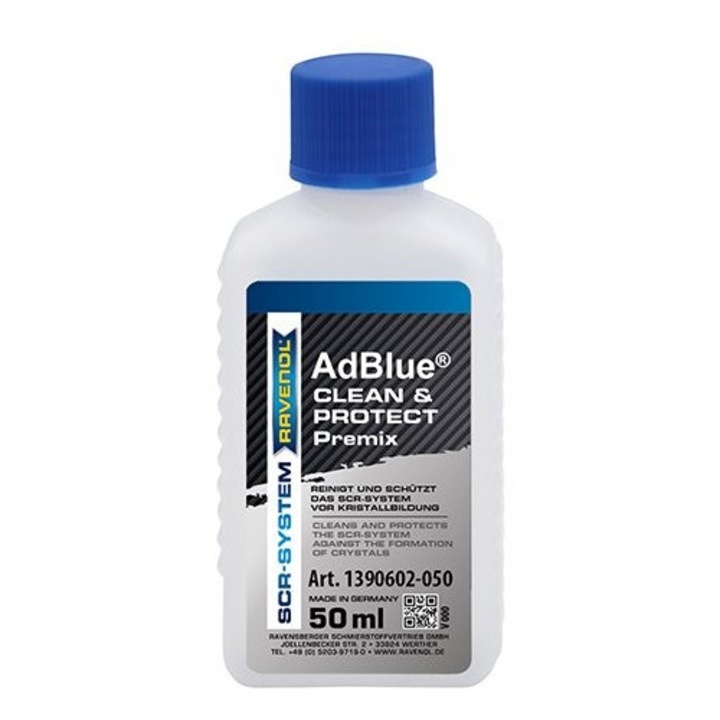 RAVENOL Clean & Protect Premix Adalék AdBlue és SCR katalizátoros rendszerekhez koncentrátum 50ml