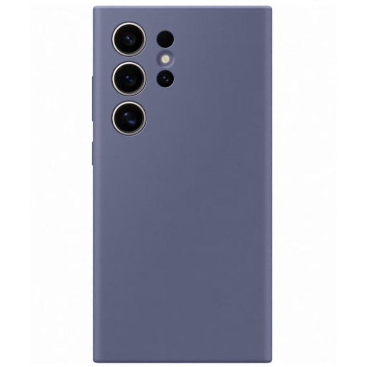 Защитен силиконов калъф за Galaxy S24 Ultra, ВИОЛЕТОВ, Калъф за Galaxy S24 Ultra, Виолетов