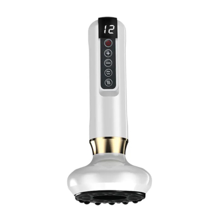 Dispozitiv electric de masaj cu ventuze, 12 niveluri, pentru terapie cu vacuum, gua sha, masaj de slabire, ardere a grasimilor, anticelulitic, cu functie de scraping (guasha) si masaj cu ventuza