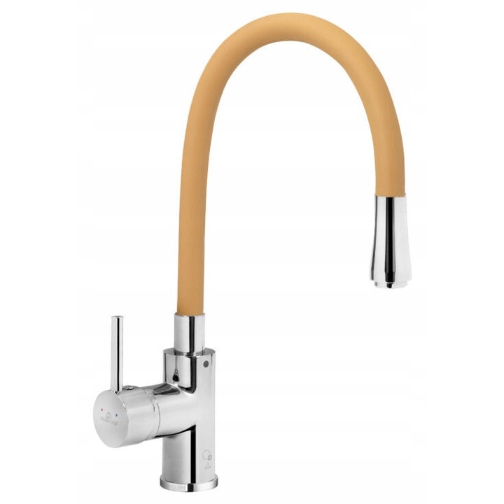 Diamond Queen krómozott fürdőszobai csaptelep bézs kifolyóval, 4 színben kapható