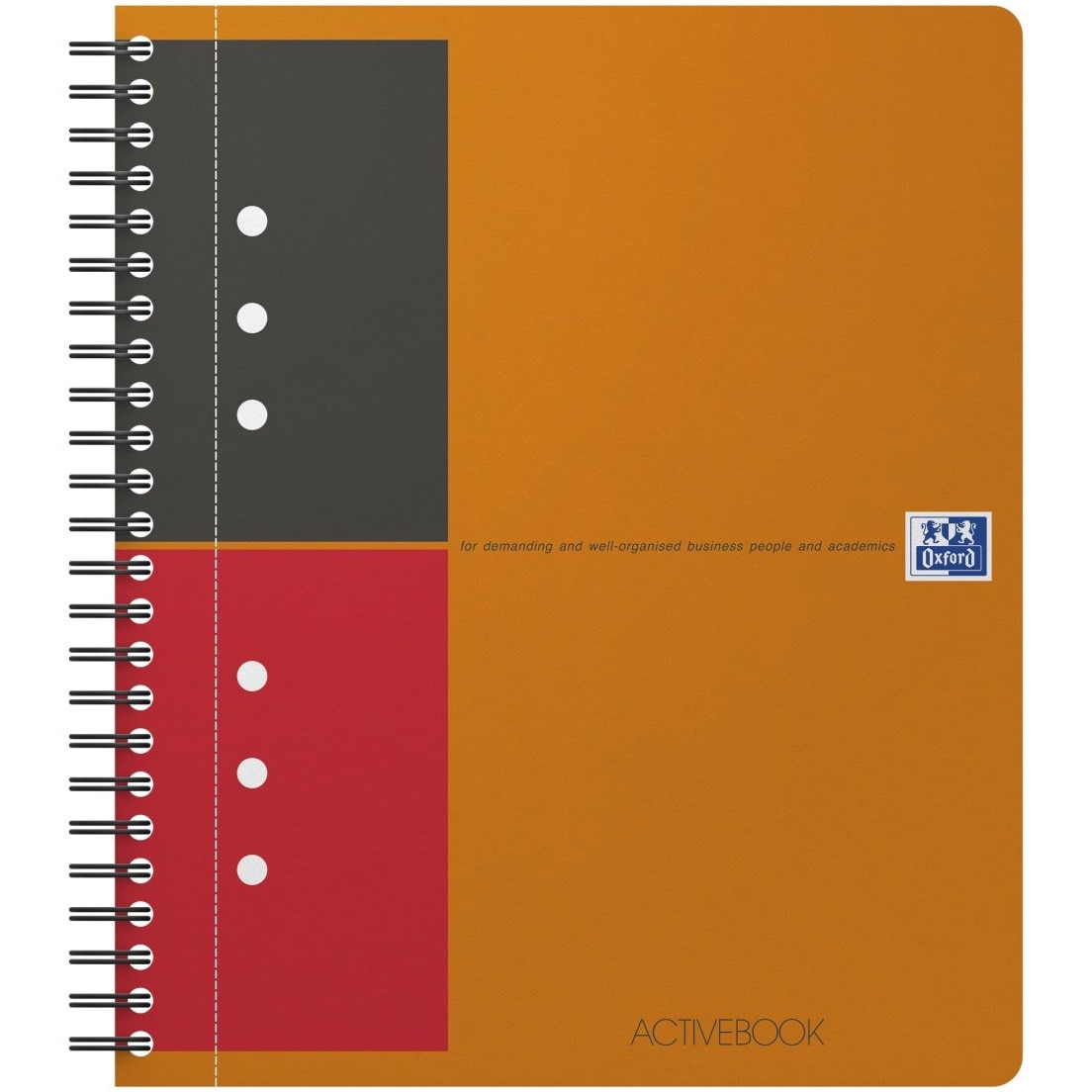 Agenda Organizator Oxford International Active Book, A5+ 80F, Hartie Optik 90G/Mp, Spira Dubla, Scribzee, Coperta Pp, Pefc, Margini Duble Si Antet, Microperforatii Si 10 Perforatii
