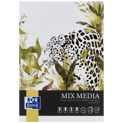 Bloc Desen Oxford Mix Media A4, 25 File, Hartie 225 G/Mp, Fsc Mix70%, Colectia Artistic