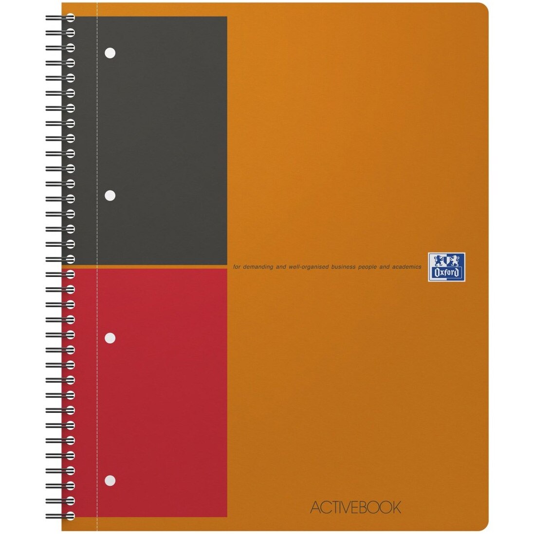 Agenda Organizator Oxford International Active Book, A4+ 80F, Hartie Optik 90G/Mp, Spira Dubla, Scribzee, Coperta Pp, Pefc, Margini Duble Si Antet, Microperforatii Si 4 Perforatii,