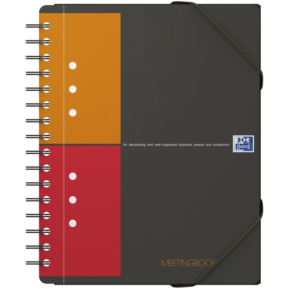 Agenda Organizator Oxford International Meeting Book, A5+ 80F, Hartie Optik 90G/Mp, Spira Dubla, Scribzee, Coperta Pp, Pefc, Margini Duble Si Antet, Microperforatii Si 10 Perforati
