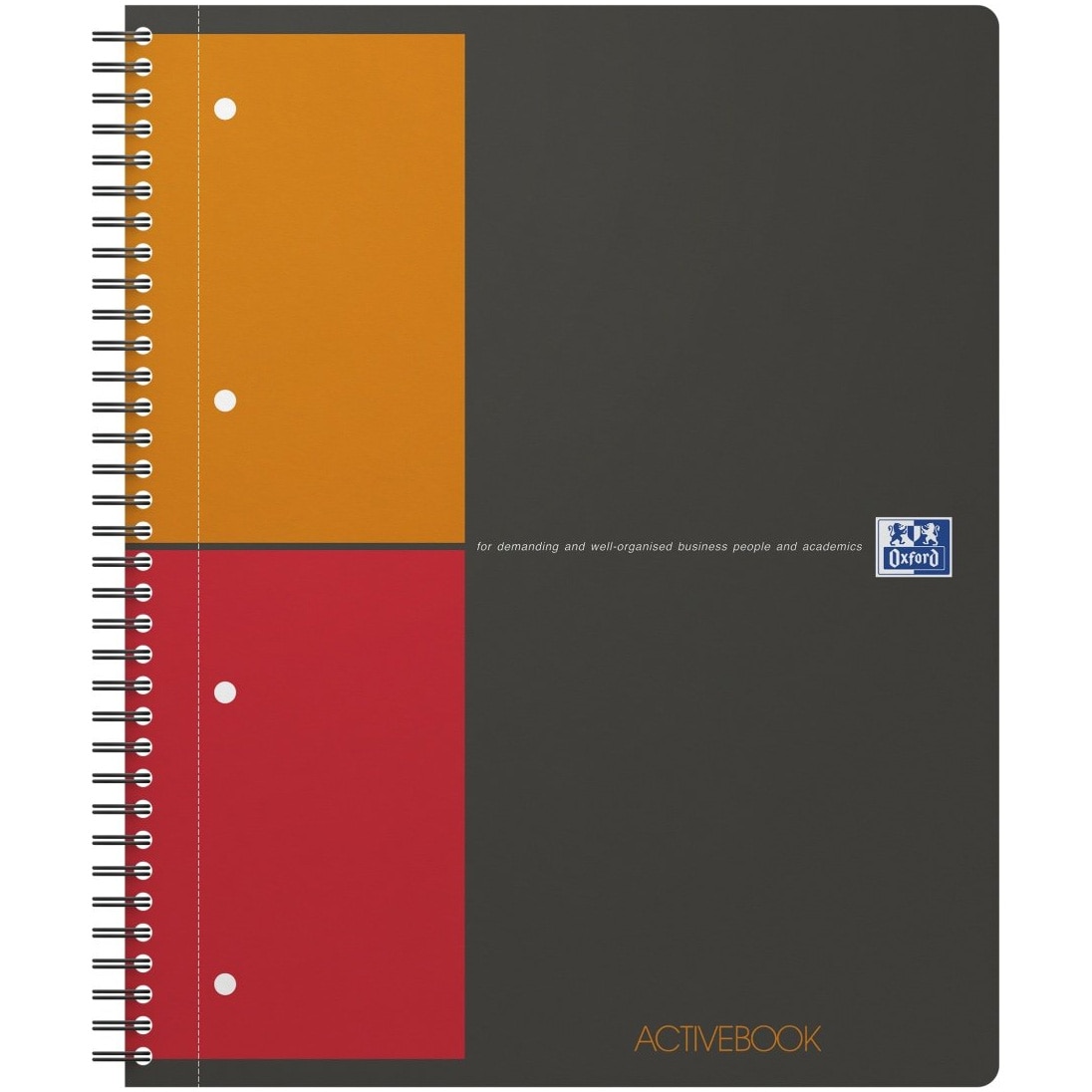 Agenda Organizator Oxford International Active Book, A4+ 80F, Hartie Optik 90G/Mp, Spira Dubla, Scribzee, Coperta Pp, Pefc, Margini Duble Si Antet, Microperforatii Si 4 Perforatii,