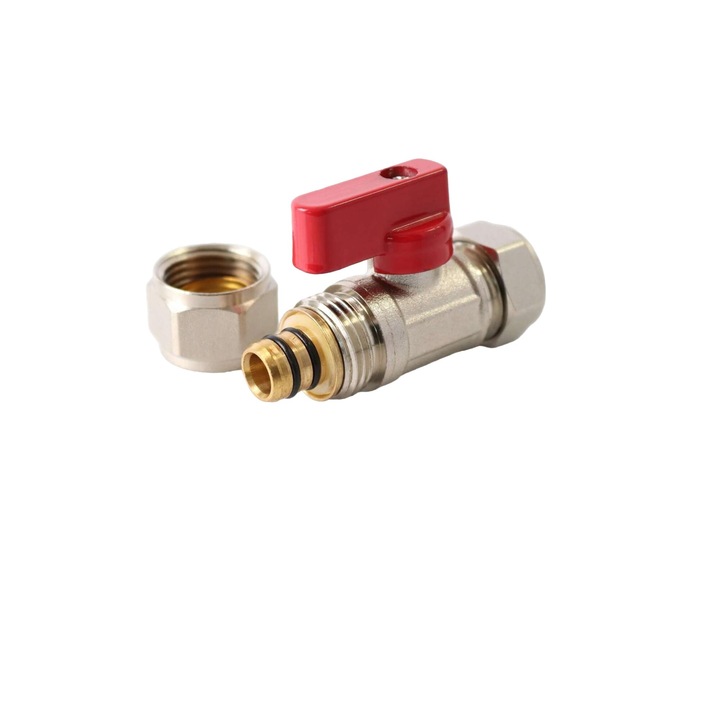 Adaptor robinet cu bila RIMEX, 15x16 mm, adaptor PEX 16, rosu