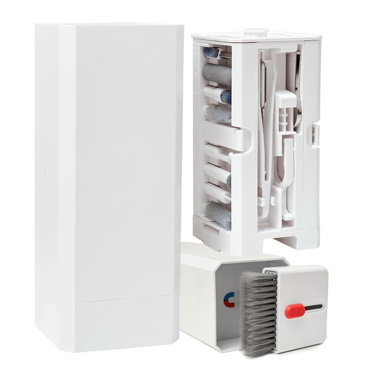Set de curatare multifunctional 32 in 1, pentru laptopuri, telefoane mobile, casti, compact.